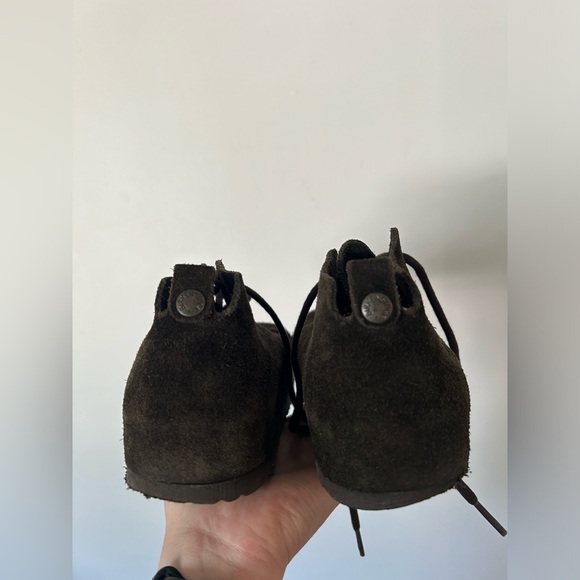 Brown BIRKENSTOCK Suede Leather Oxfords Comfort 38 EU L7 - 7.5 Made in GERMANY - Picture 3 of 9